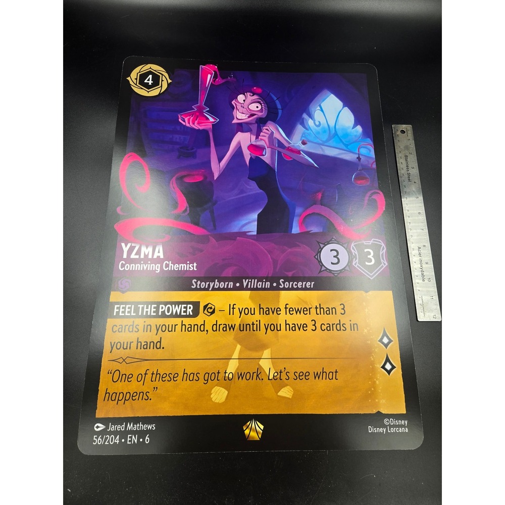 Disney Lorcana Yzma Conniving Chemist Oversized Promo Card 56/20